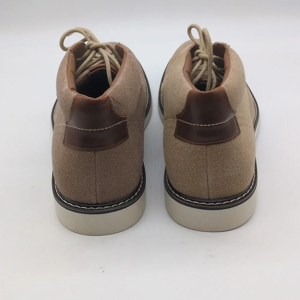 Madden Shoes Mens Dunkit Beige 10 Chukka Boots Faux Suede Ankle Lace Up